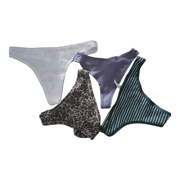 Gap Lots Of 4 Body Thongs Mixed Colors 3M 1XS Stretch Panties Thong NWT - Picture 1 of 16